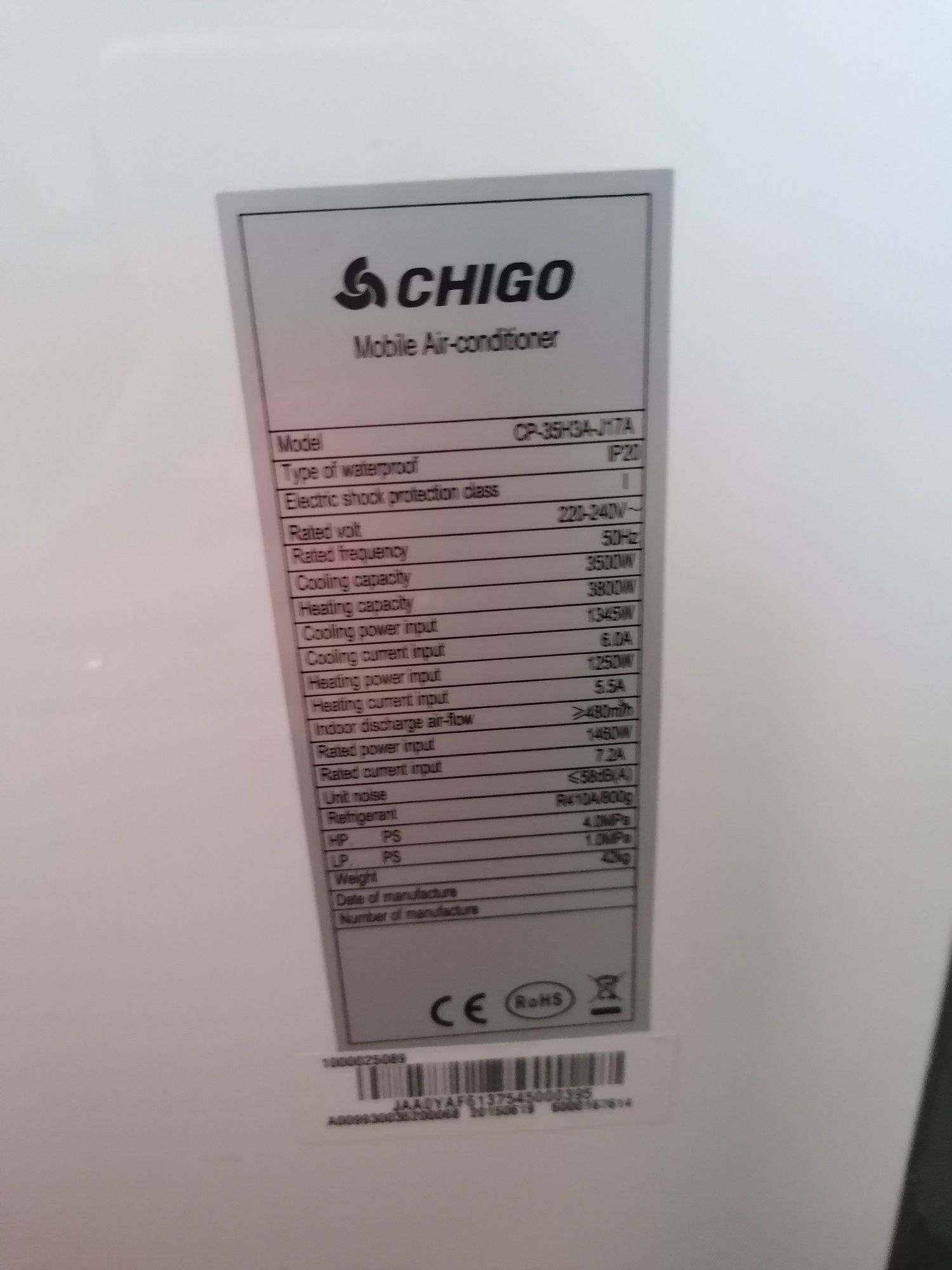 Klimatyzator Chigo przenośny