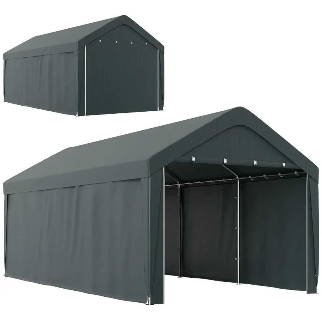 Tenda Garagem 6x3 m Portátil Anti-UV