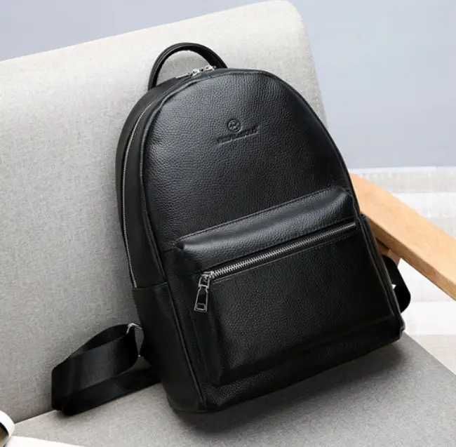 Чоловічий шкіряний мужской рюкзак міський ранець з натуральної шкіри 5