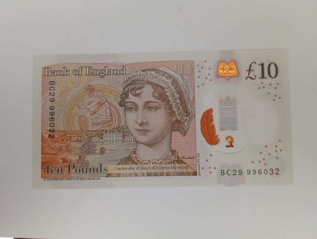Nota de 10 Libras (Bank of England) – Rainha Elizabeth II – Impecável