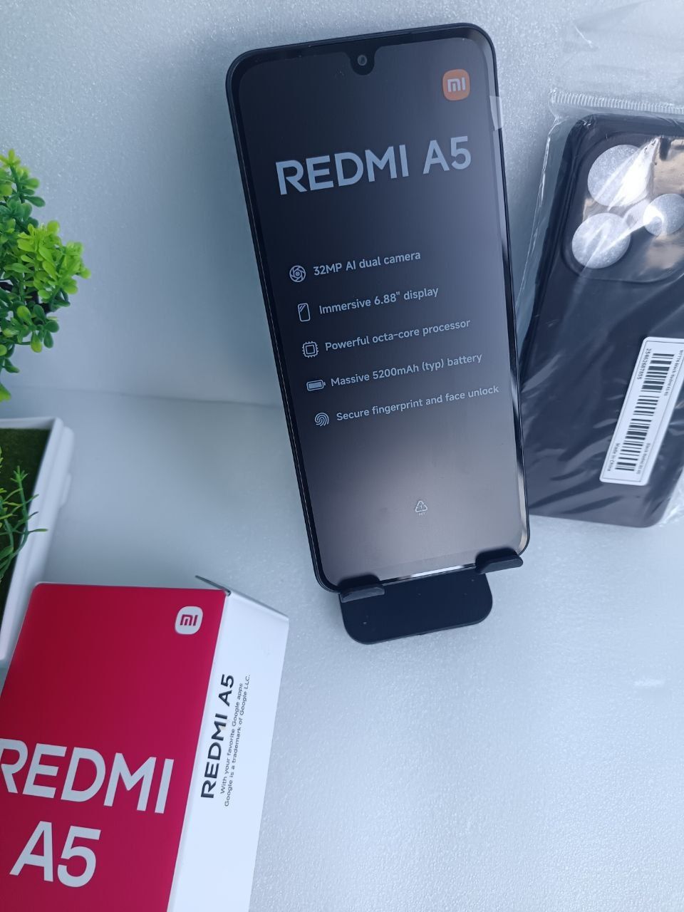 4/128GB, новый Xiaomi redmi a5, телефон+чехол