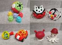 Zabawki niemowlęce Clementoni Clemmy, autko Oball, Mombella Gryzak