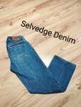 Niebieskie Damskie Spodnie Jeansowe Dżinsowe Jean Shop Selvedge Denim