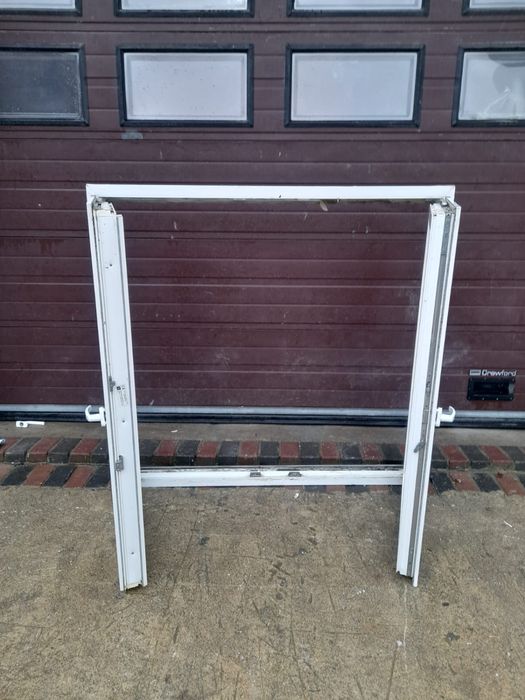 Okno dwuskrzydlowe biale pcv 146x136 Niemieckie DOWÓZ CAŁY KRAJ