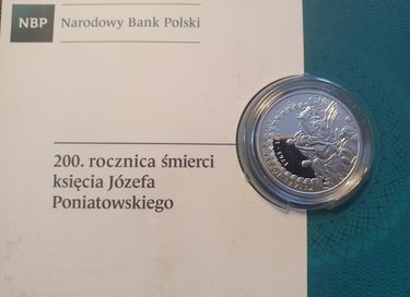 Moneta kolekcjonerska 10 zł Książek Józef Poniatowski