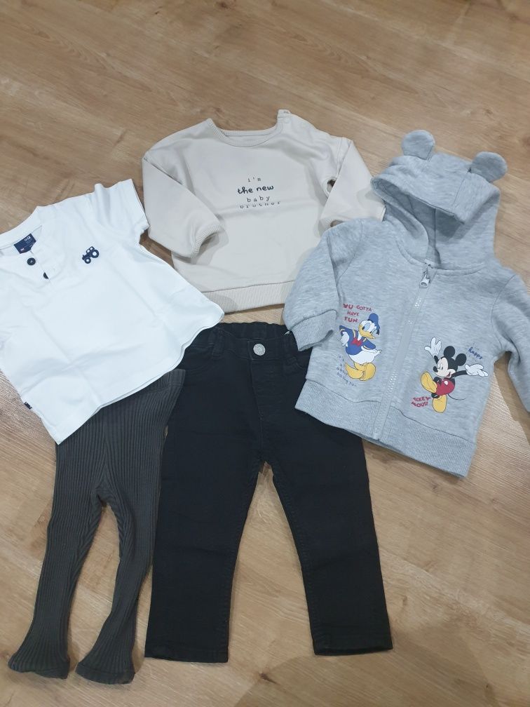 Ubranka 74 Zara,H&M,primark 7 szt,bluzy/koszulka/spodnie/rampersy