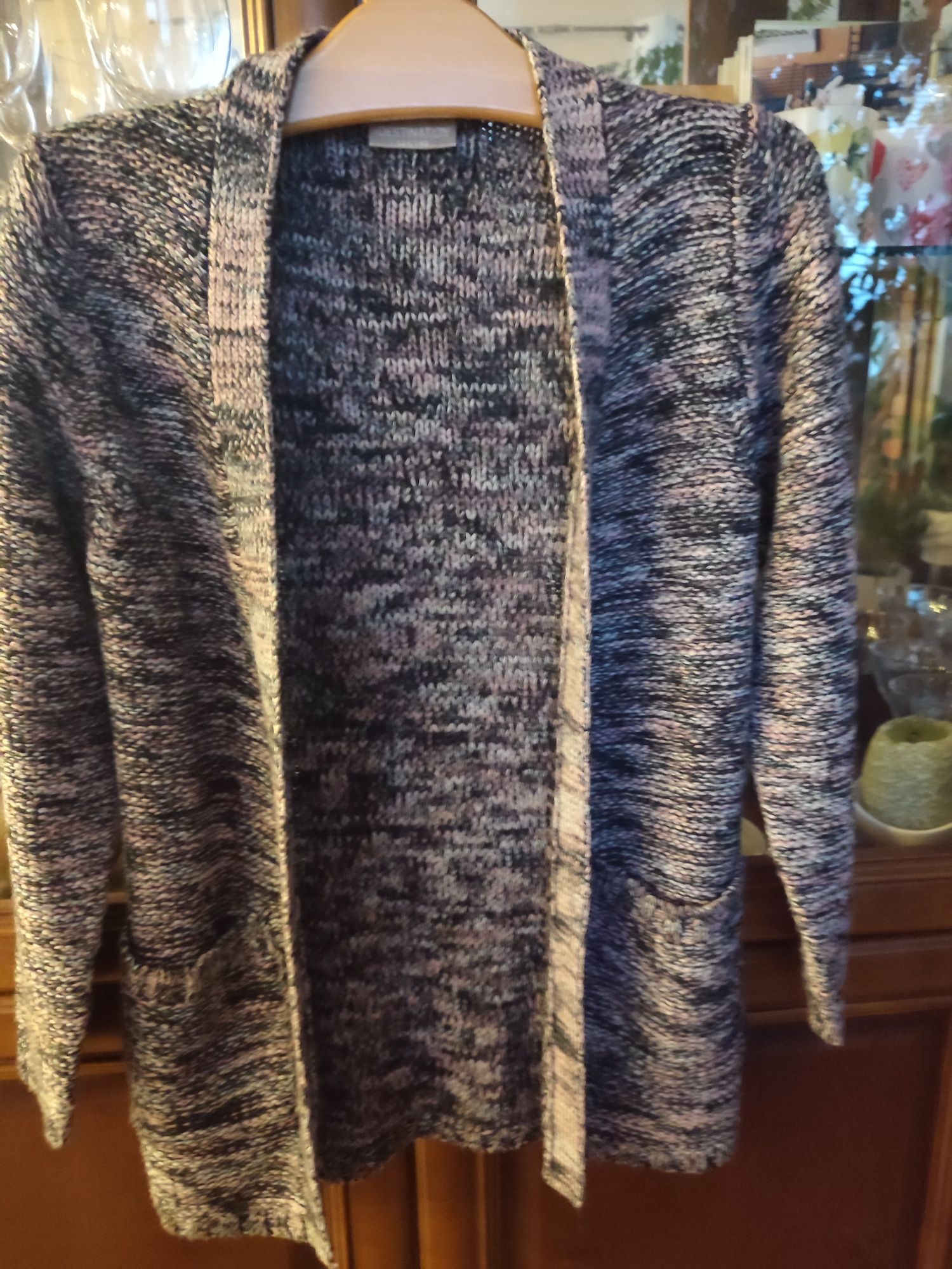 Sweter kardigan 134-140, mięciutki akryl. Odbiór osobisty