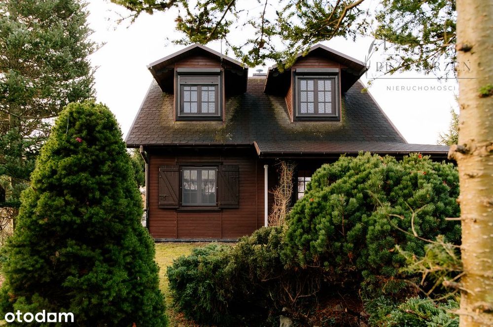 Całoroczny domek 30 m od jeziora, działka 1200 m²