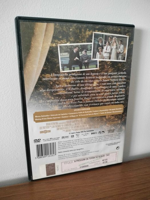 Filme DVD: À Procura da Terra do Nunca - Finding Neverland