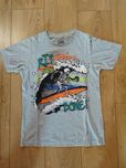 Szary t-shirt z krótkim rękawem dziecięcy z grafiką