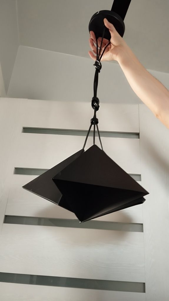 Lampa czarna metalowa sufitowa 3P loft E27