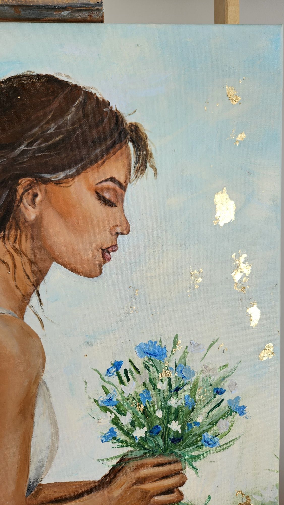Obraz ręcznie malowany "Łąka" 70x50