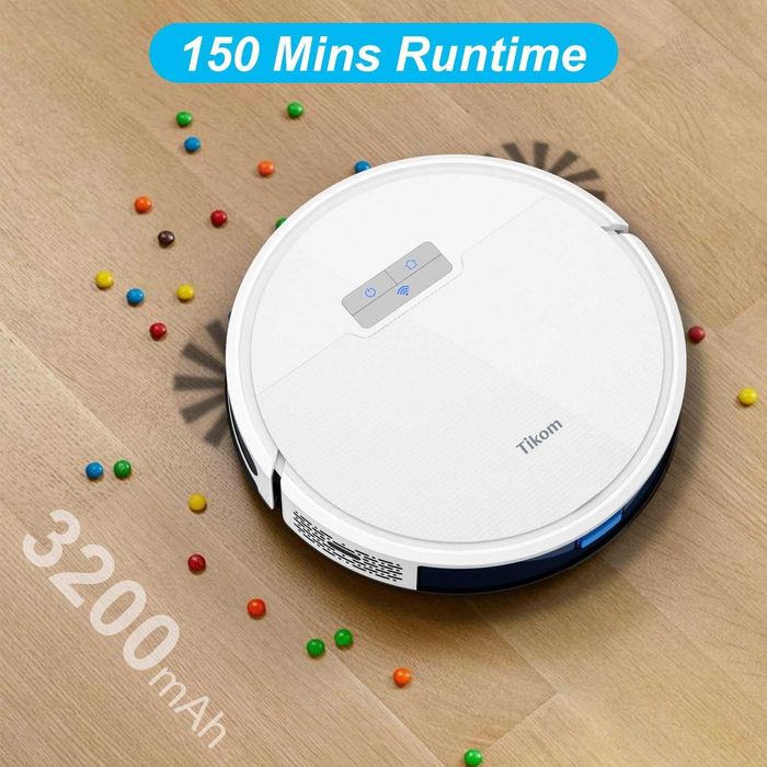 Robot sprzątający Tikom G8000 PRO 2w1 Mop 4500Pa WiFi Biały