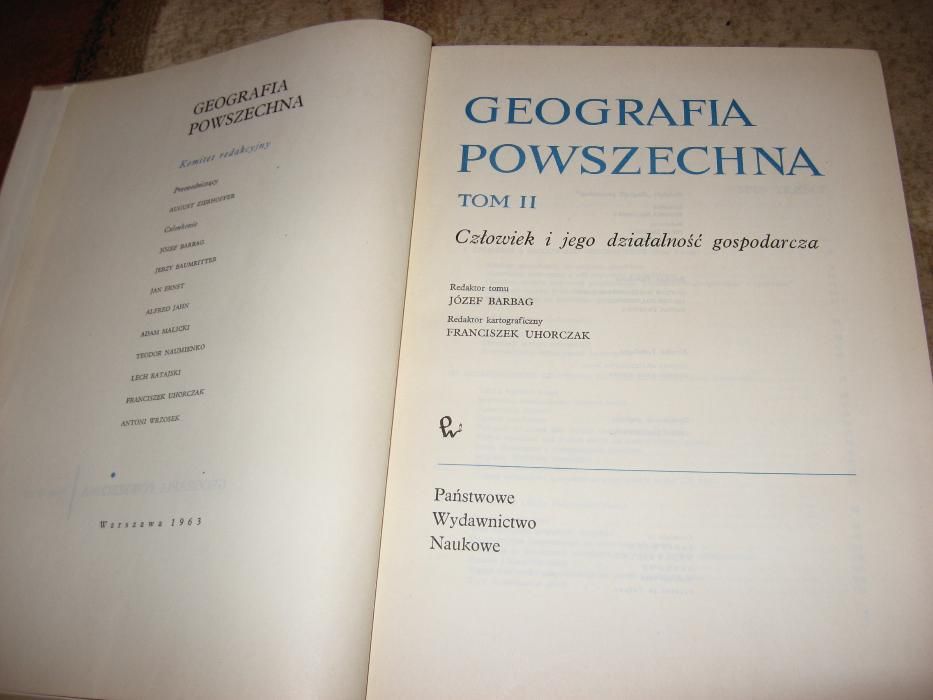 Geografia powszechna- 4 książki - zabytkowe z 1970 r