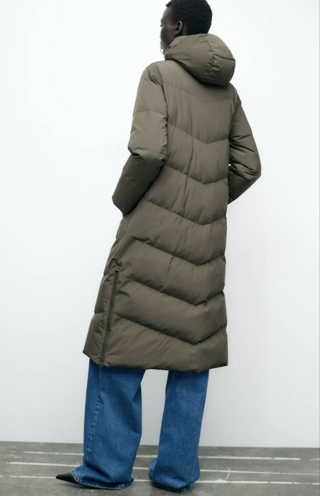 ZARA пуховик жіночий довгий, XS, S, M, XL, куртка, пальто