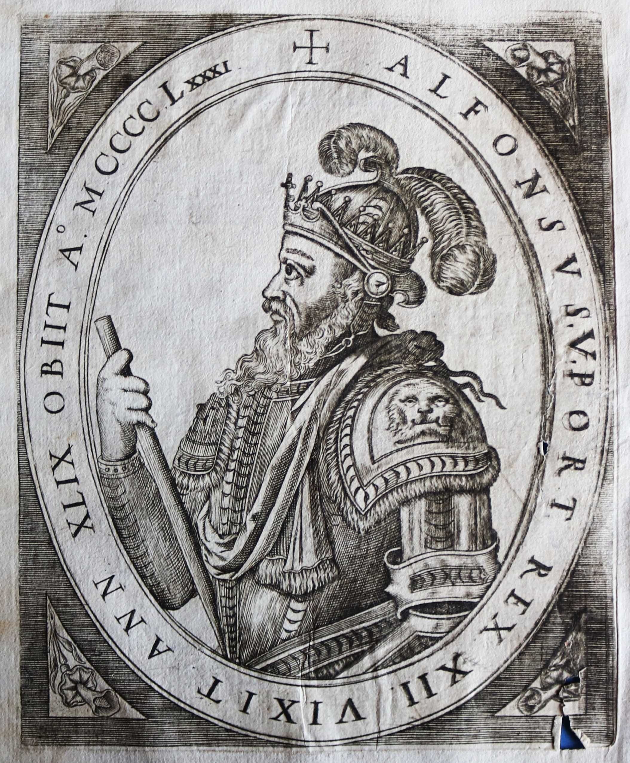 Rei D. Afonso V gravura 1726