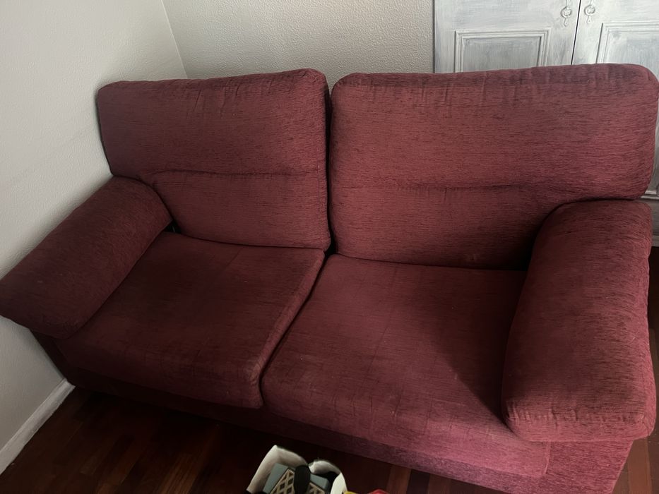 Sofa 3 lugares bordeaux