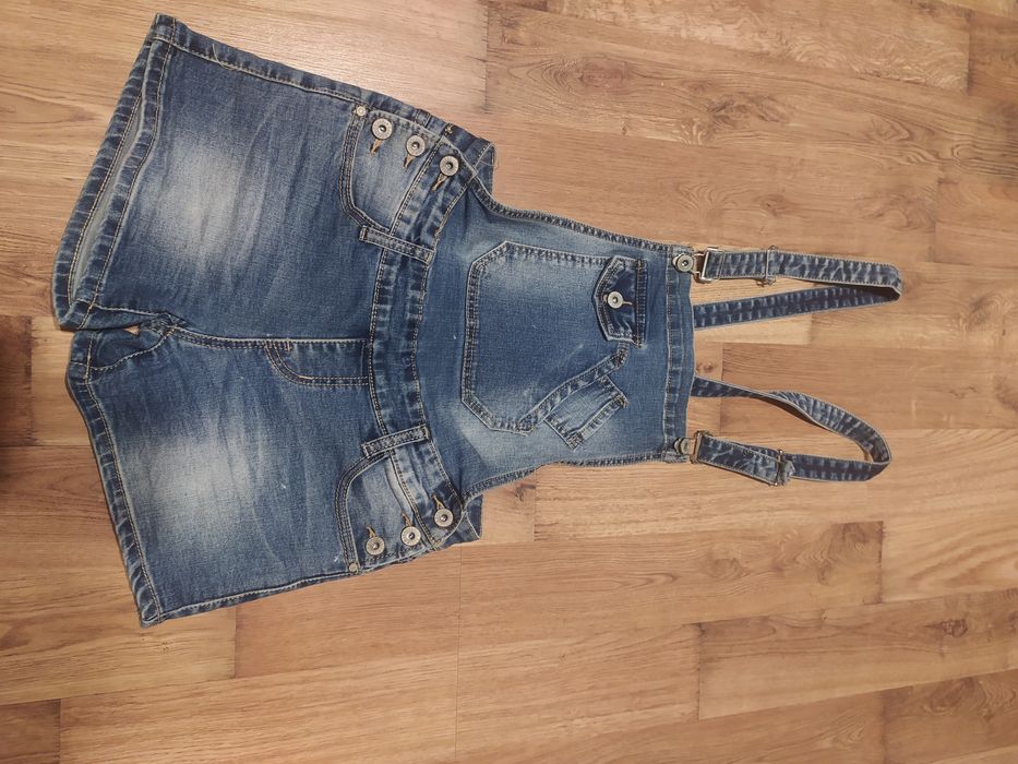 Damskie jeansowe ogrodniczki, rozmiar S