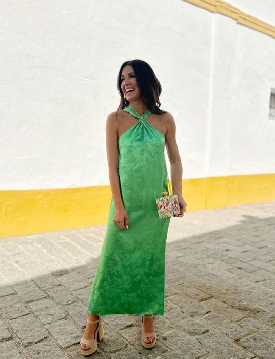 Vestido verde Buganco