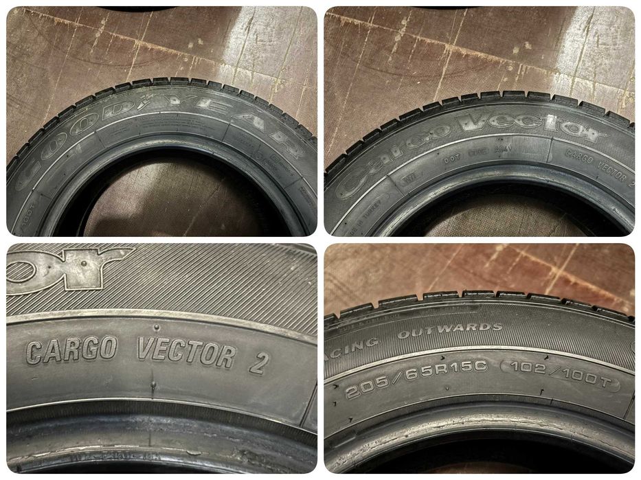 2X OPONY BUS 205/65R15C 102/100T Goodyear Cargo Vector 2 9.3MM CAŁE!