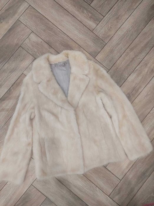 Futro naturalne z norki XS s szampański