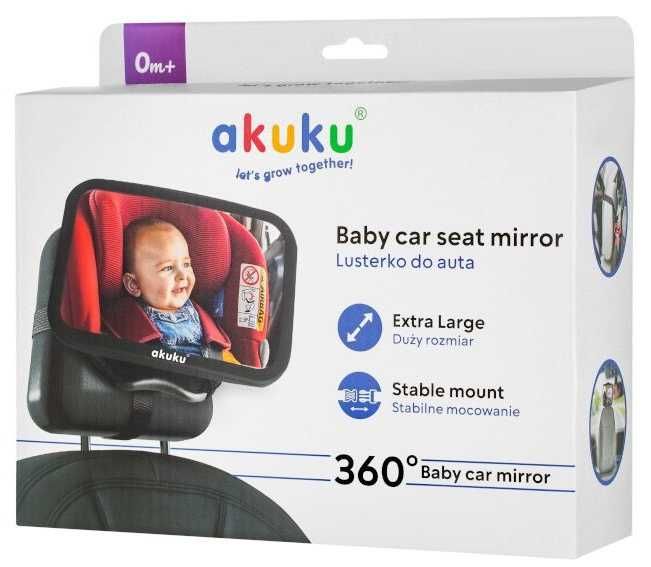 AKUKU Lusterko wsteczne do OBSERWACJI DZIECKA w samochodzie