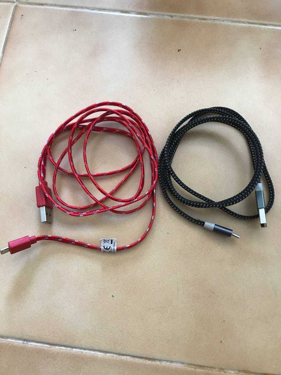 Шнур плетений мікро USB, кабель 1,5м червоний