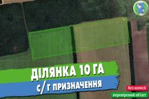 Продаж с/г ділянки 10 га  з виїздом на Київську трасу