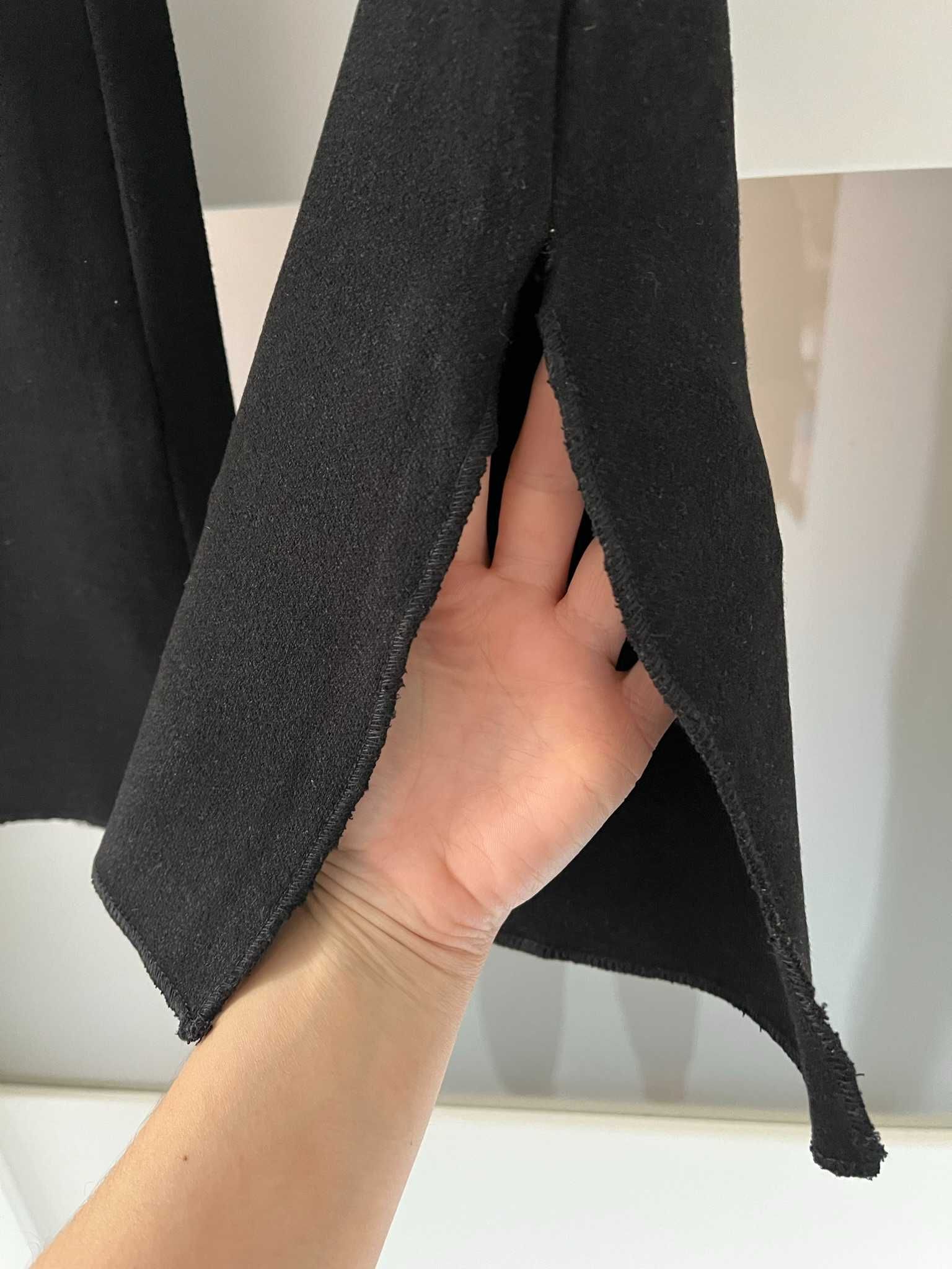 Dzianinowe spodnie dzwony na gumce, zara S nowe