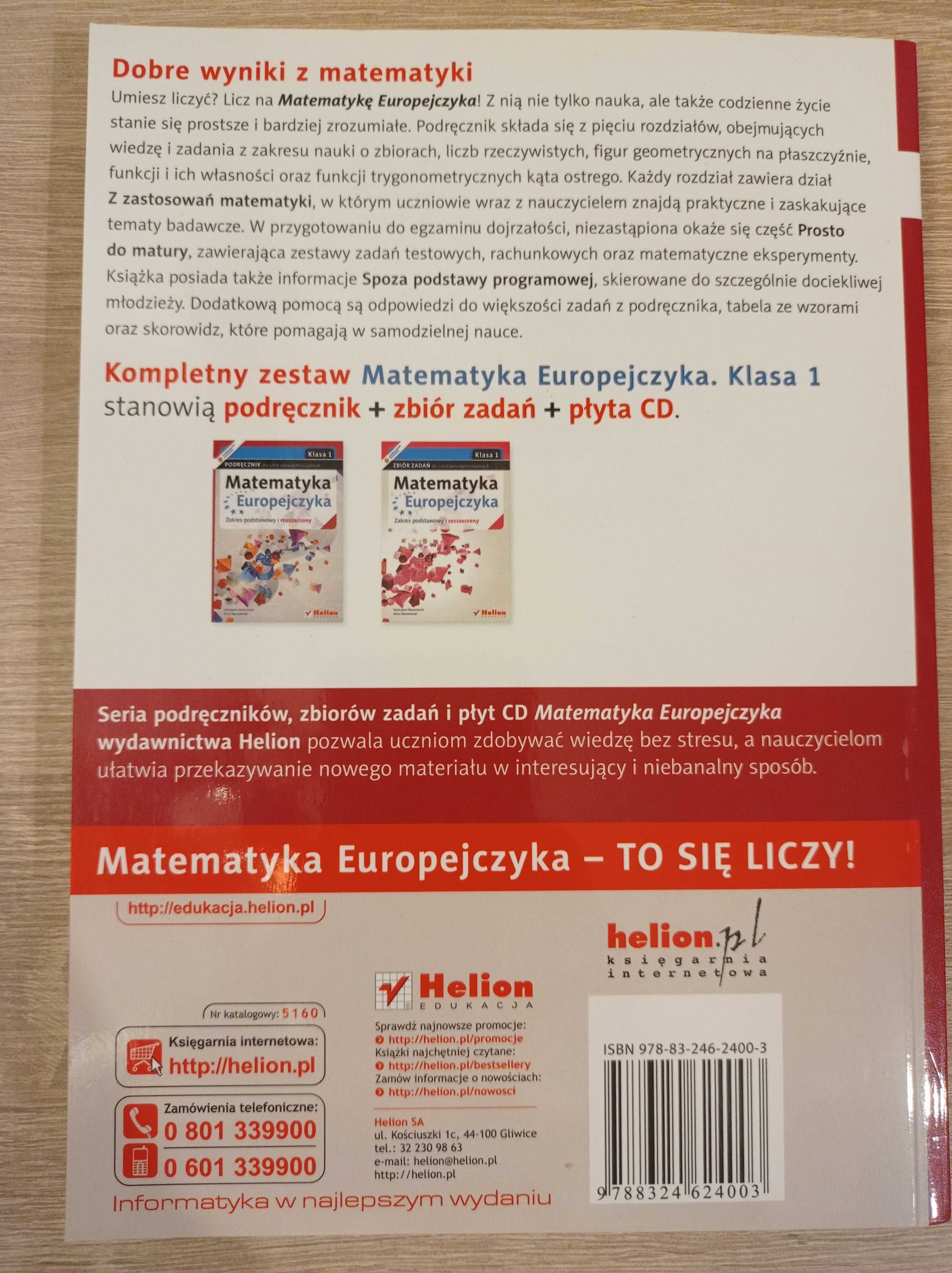 NOWA Matematyka Europejczyka Podręcznik i Zbiór zadań Klasa 1