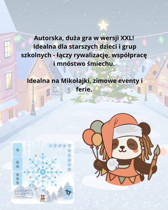 Gra planszowa XXL - Zimowa atrakcja dla dzieci