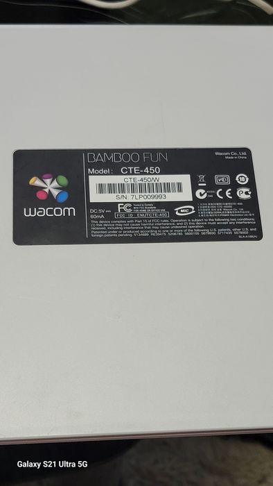 Графический планшет Wacom Bamboo Fun CTE-450 без пера