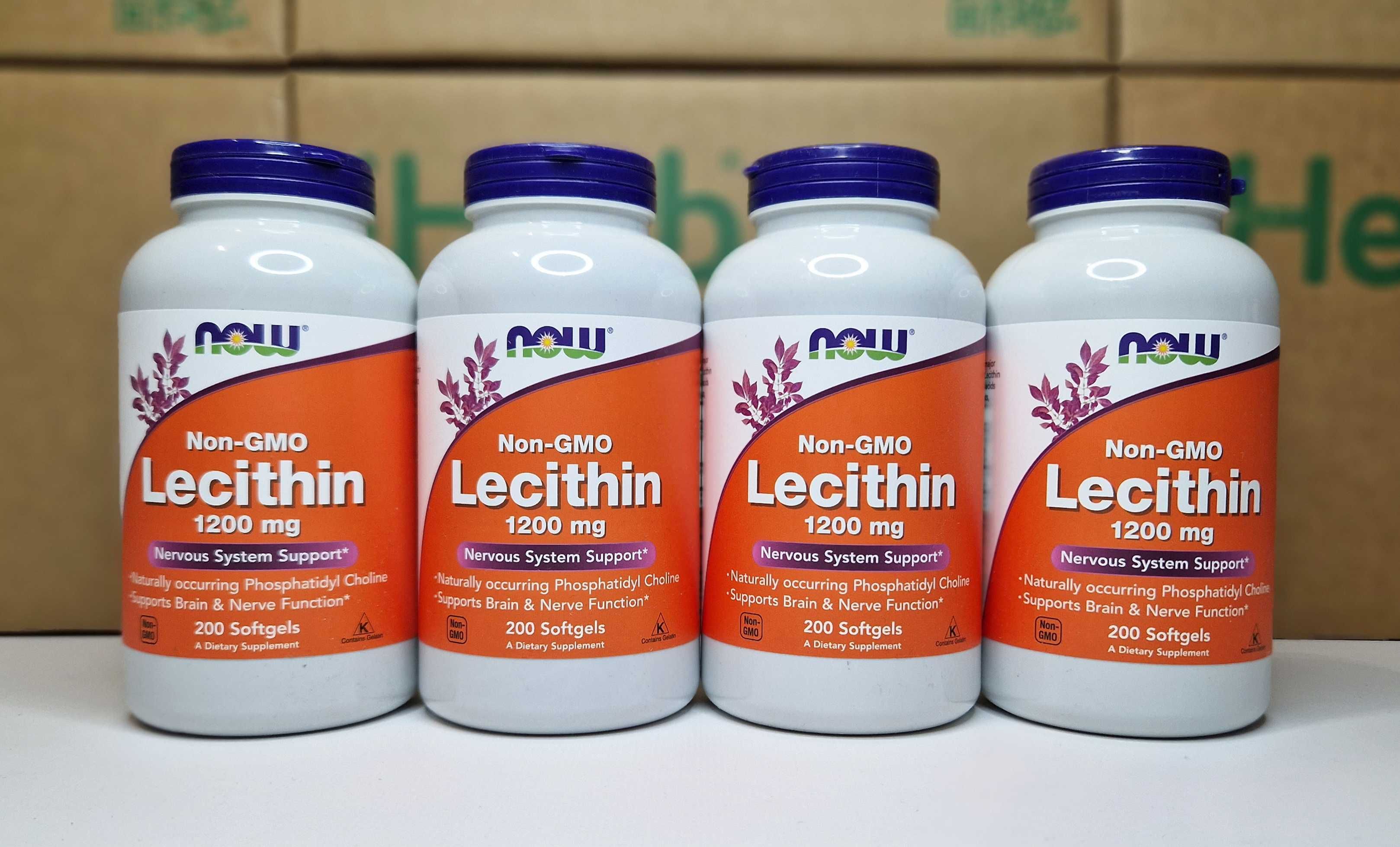 Лецитин соєвий Now Foods, 1200 мг, 100 шт та 200 шт. Lecithin.