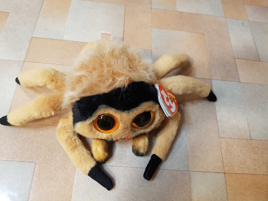 TY Beanie Boos глазастик бежевый паук GODFREY 15 см