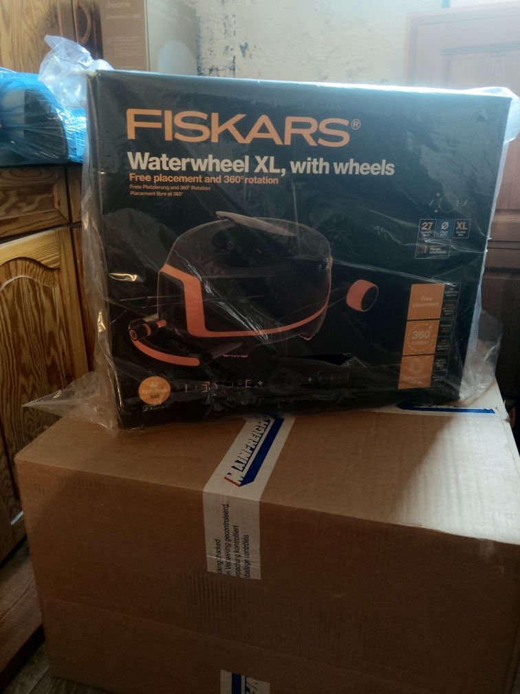 Nowy FISKARS Automatyczny bęben z wężem XL z kółkami