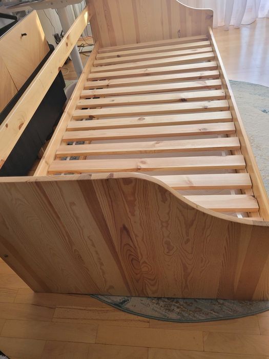 Łóżko podwójne 90x200 z wysuwanym dolnym spaniem 80x190