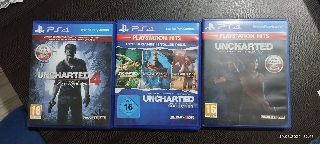 Uncharted ps4 zestaw 3 gier