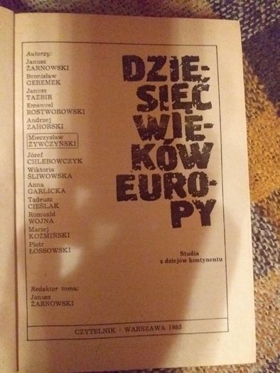 Dziesięć wieków Europy Czytelnik 1983