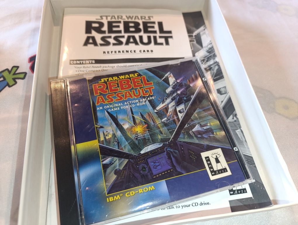 Star Wars Rebel Assault PC CD-ROM big box angielska, płyta bez rys
