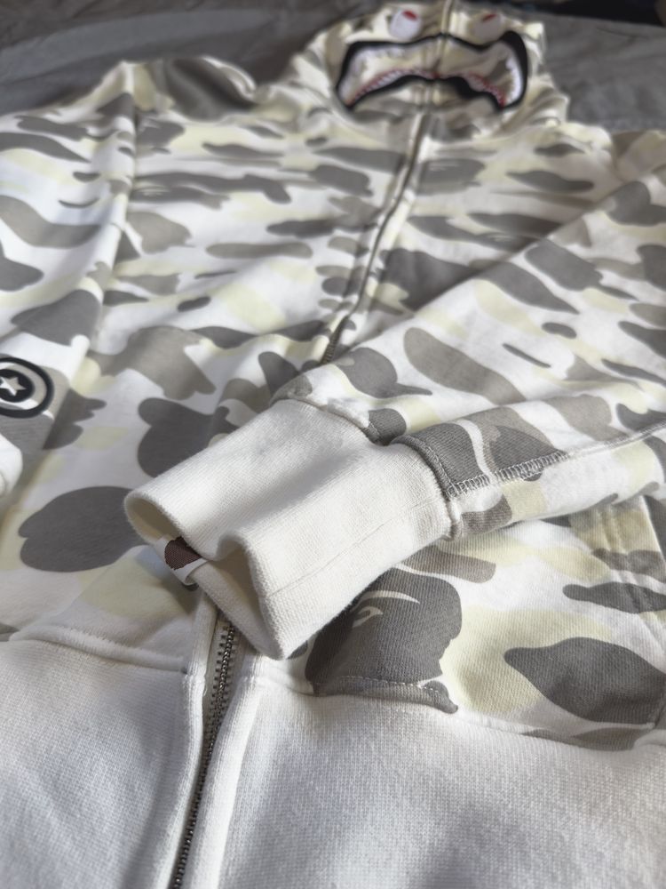 Фул зип худи Bape Shark фосфор
