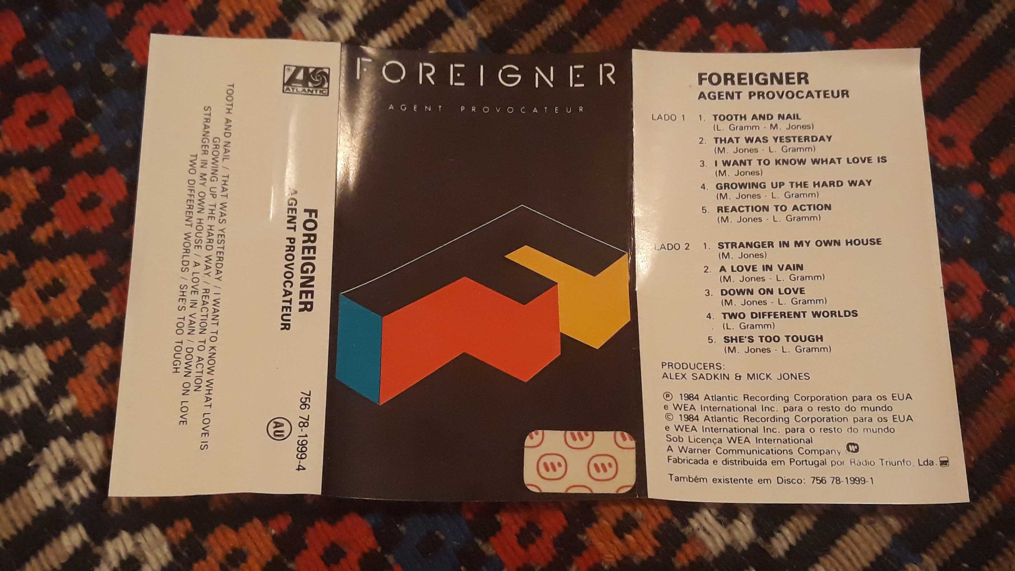 Foreigner - Agent provocateur - cassette - portes incluídos