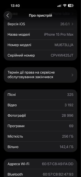 Iphone 15 pro max 256 White Titanium