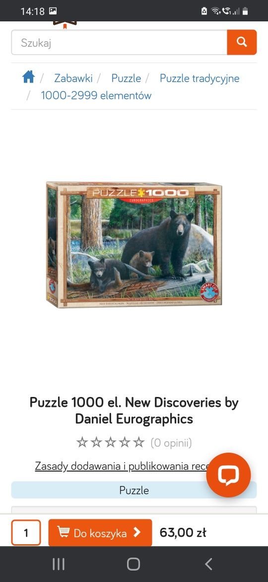 Puzzle 1000 elementów