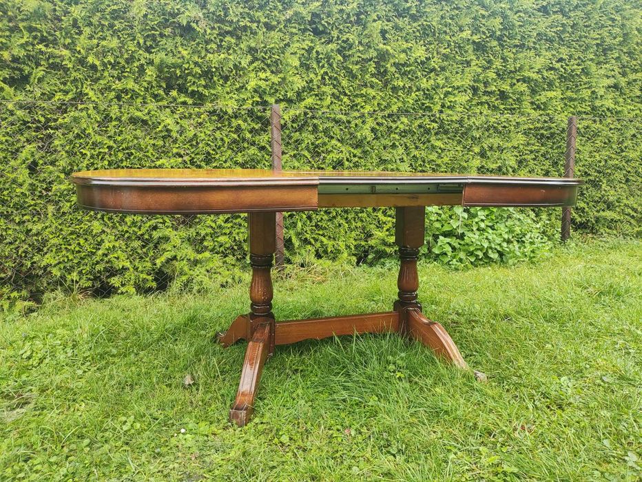Stół drewniany z drewna rozkładany okrągły Modern rustykalny klasyczny
