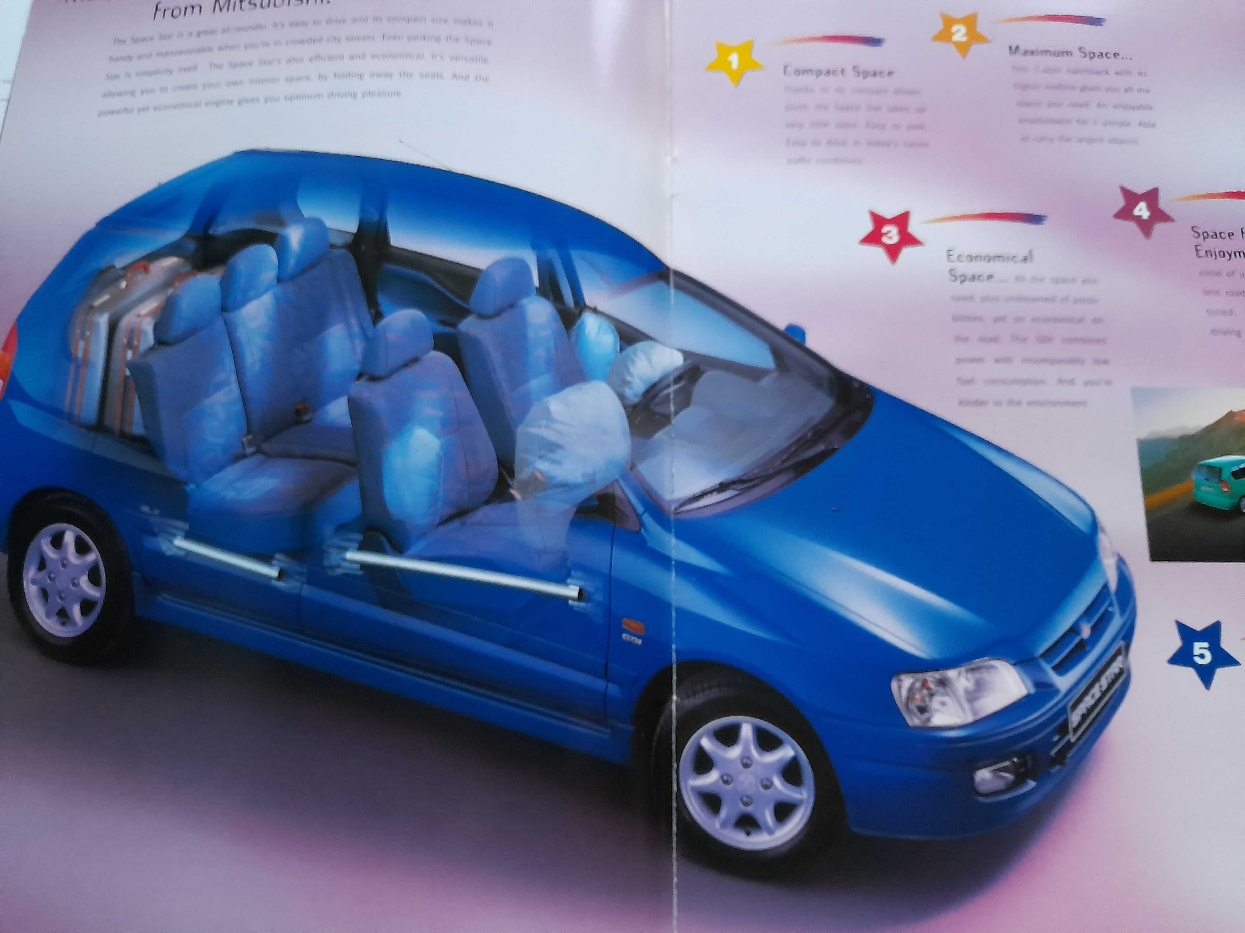 MITSUBISHI  Space Star 1.3 i 1.8 GDI dwa prospekty 1998