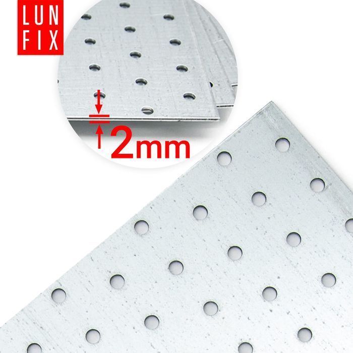 Płytka perforowana ciesielska montażowa 100x200x2mm łącznik ciesielski