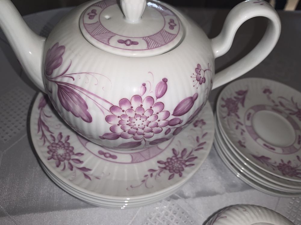 Serwis porcelana do herbaty Königl pr Tettau Anno 1820