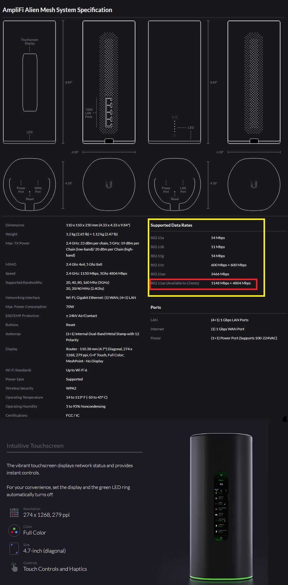 AmpliFi Alien Router Kit - Router de alta potencia WIFI6