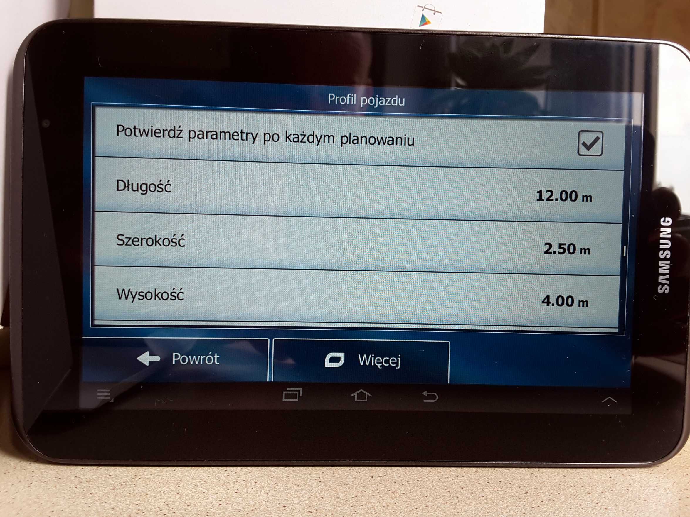 Tablet Samsung Tab 2    7 cali   navi IGO Primo Truck