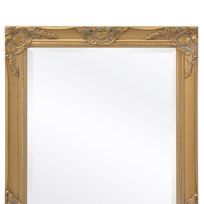 Lustro ścienne barokowe 100x50 cm w złotej ramie dekoracyjnej